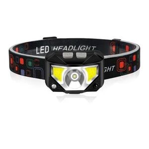 LED Headlamp, 8 Modes USB Rechargeable, with 12 Clips , Waterproof